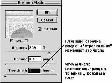 Числовые поля в диалоговых окнах