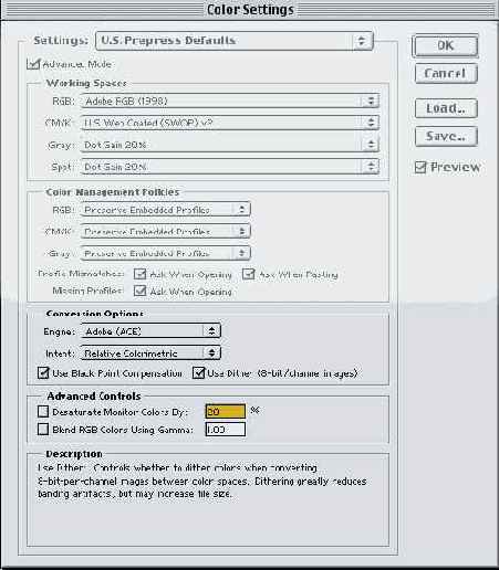  Advanced Mode   Color Settings